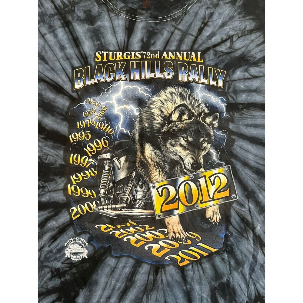 Officially‎ Licensed Black Hills Motor Classic 2012 Sturgis T Shirt - Tie Dye - Picture 2 of 6